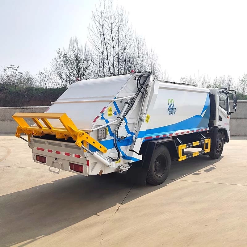 Dongfeng 4*2 10cbm Garbage Compactor Truck Oblique Back Plot