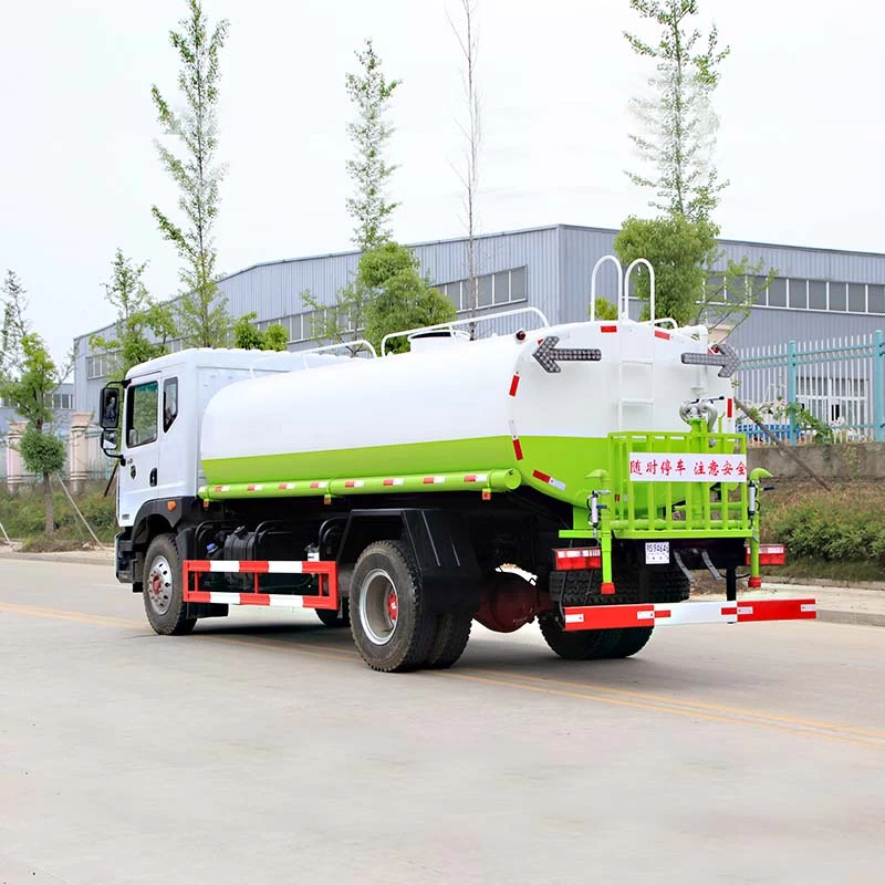 Dongfeng 12000L water tank truck Oblique Back Plot