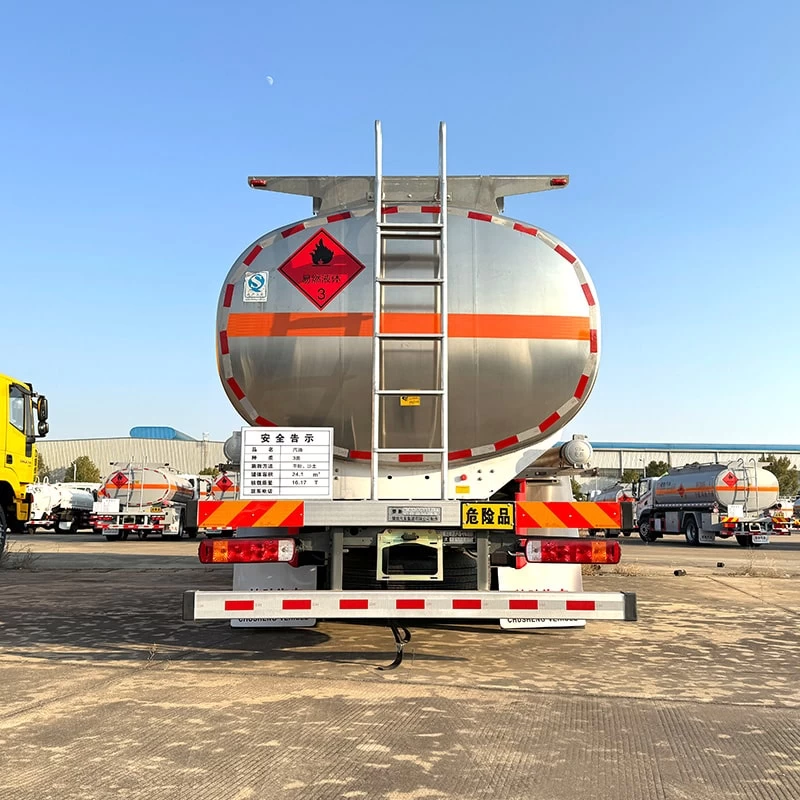 HOWO 25000 liters aluminum alloy oil fuel diesel delivery truck back Image
 
