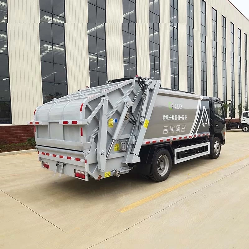 Dongfeng 10cbm Garbage Collection Compactor Truck Oblique Back Plot
