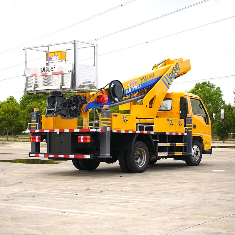 JMC 4X2 23m High-altitude Operation Truck Oblique Back Plot 