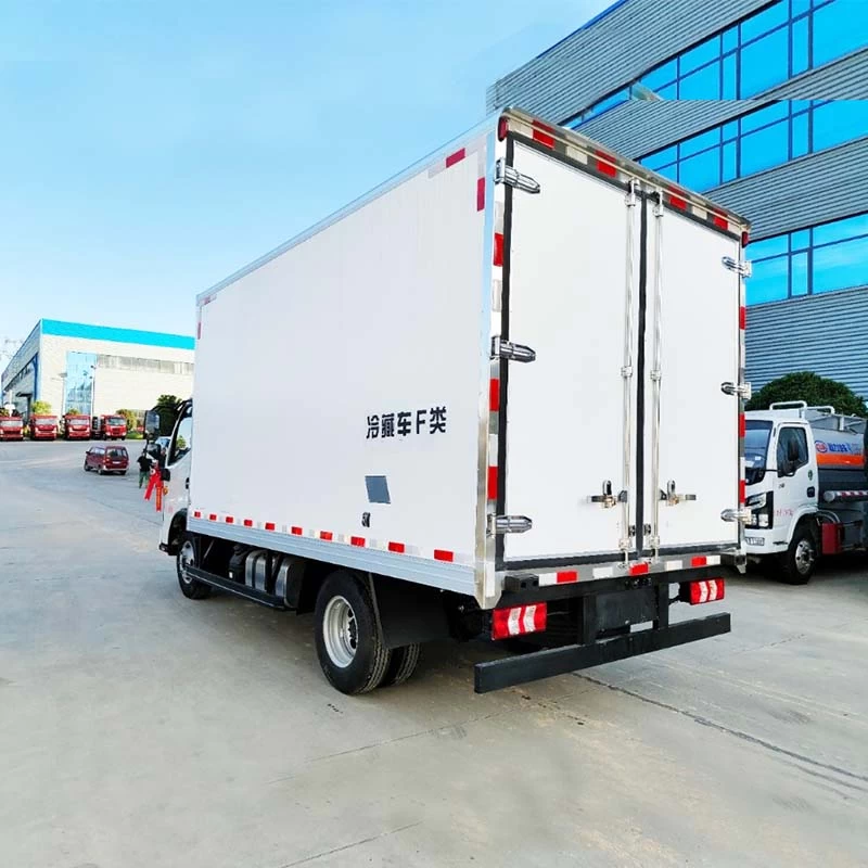 JAC 4x2 small refrigerator truck Oblique Back Plot 