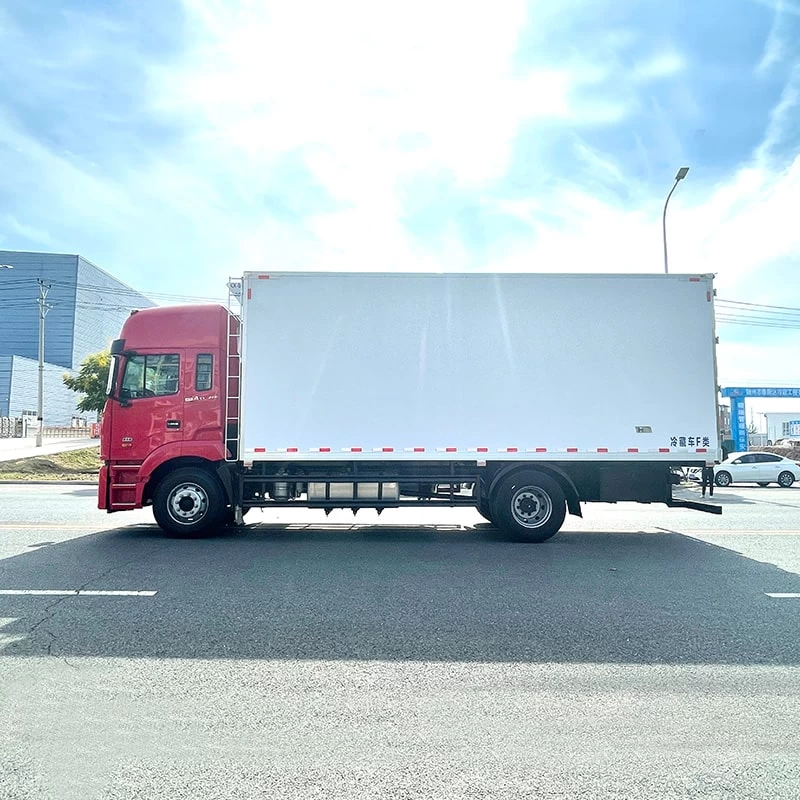 JAC 6.8m refrigerated truck cold chain insulation truck Front Side View