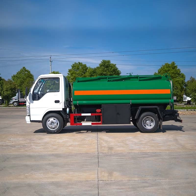 ISUZU 5000 liters fuel oil diesel tanker truck Front Side View
