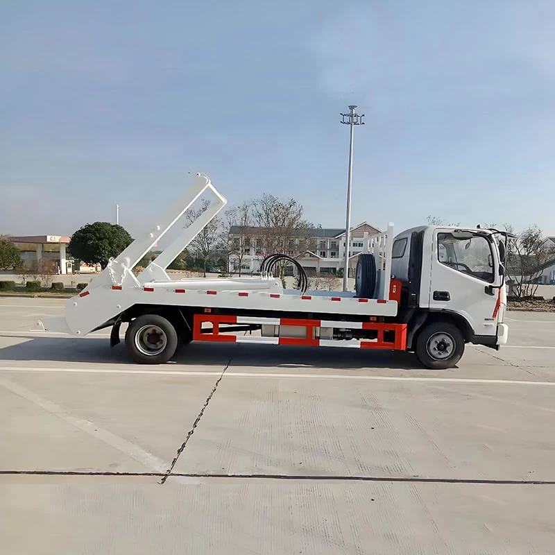 Foton 6m3 Swing Arm Container Rear Loader Garbage Truck Front Side View