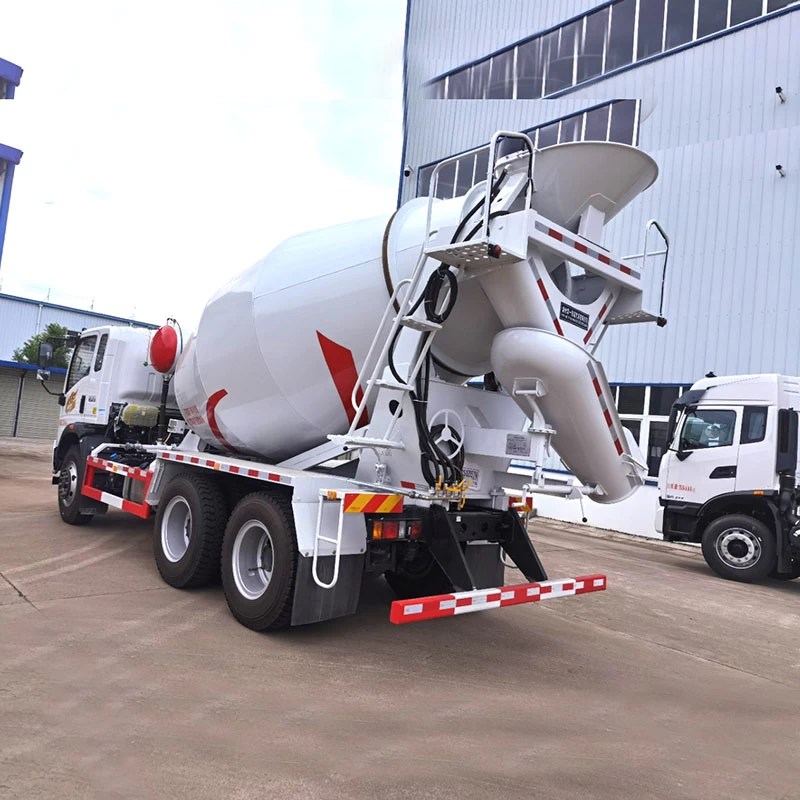 HOWO 10 construction machine cement small mobile mixer truck Oblique Back Plot
