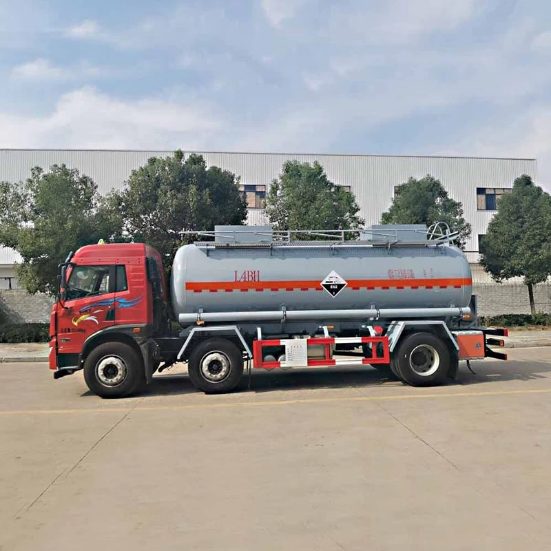 FAW 15 ton Chemical / Acid Tanker Trucks For Sale Front Side View 
