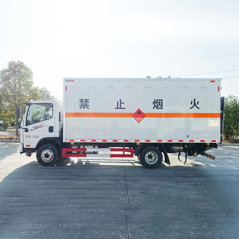 FAW 4*2 flammable liquid explosion-proof truck for sale Front Side View