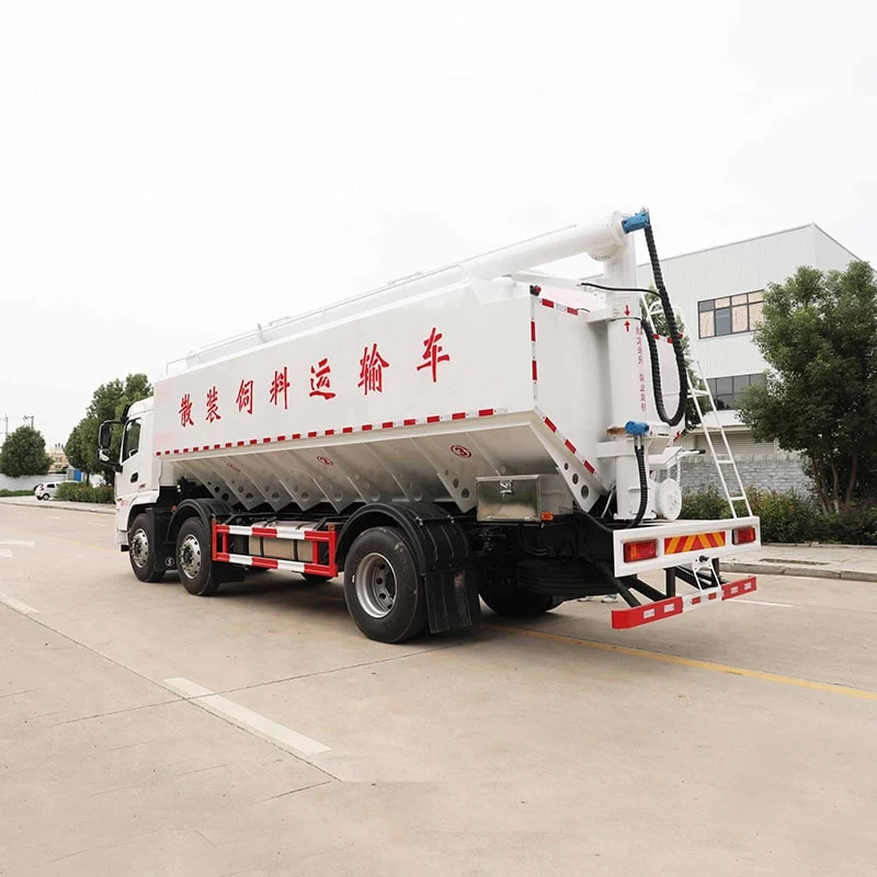 SHACMAN 15 ton automatic Bulk feed truck Oblique Back Plot 