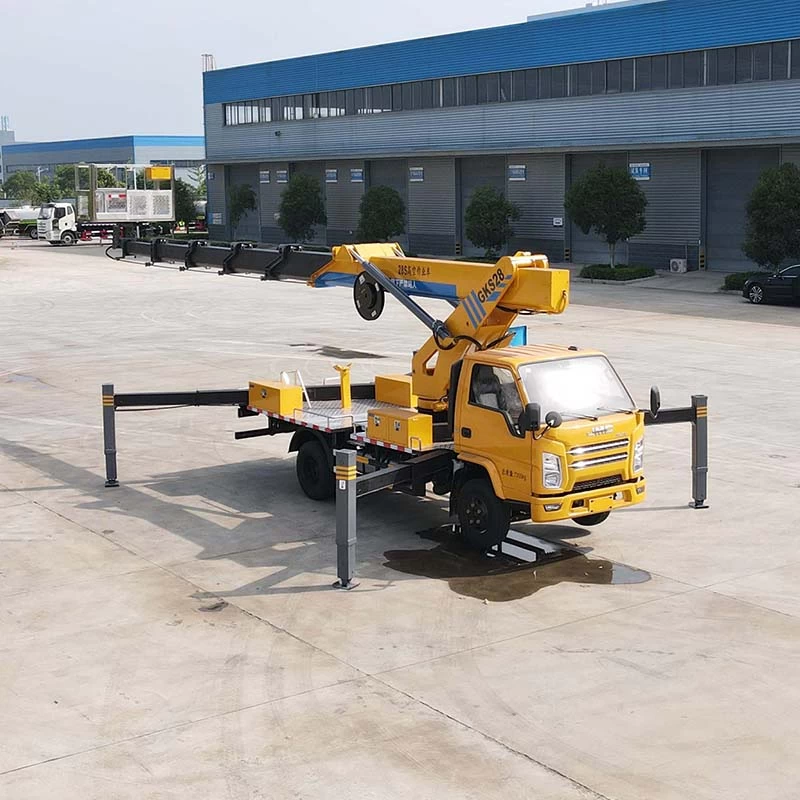 JMC 22meters truck mounted aerial lift work platform Oblique Front View