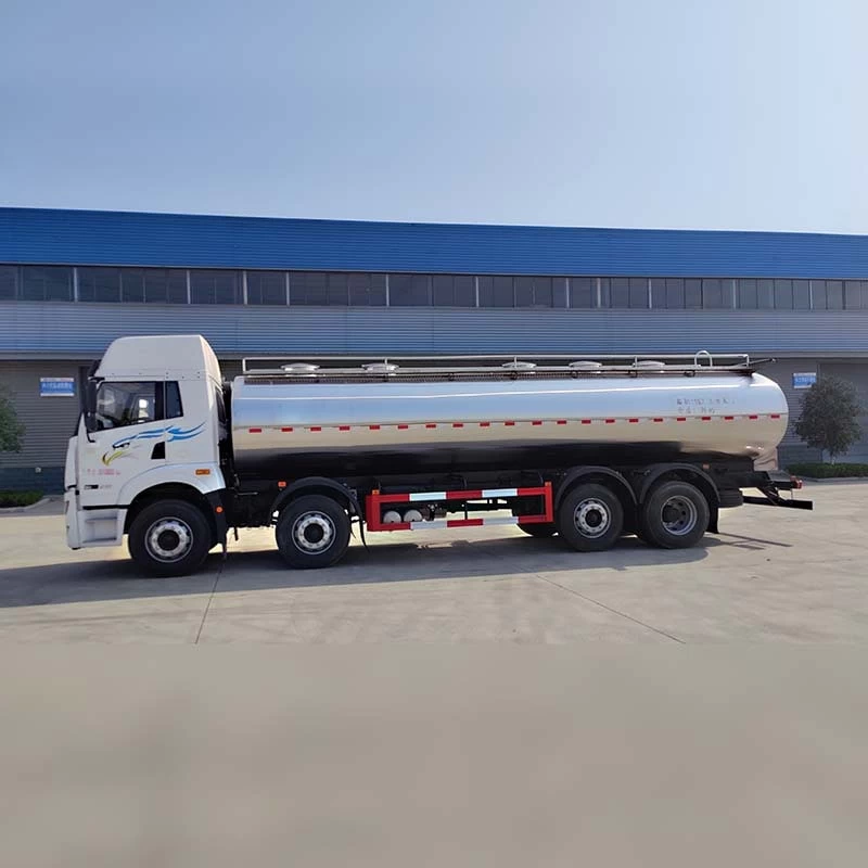 FAW 8*2 22000 liters water milk tanker truck Front Side View