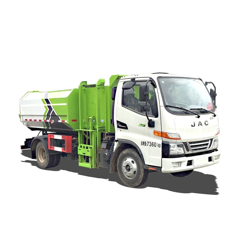 JAC 7000 Liters Garbage Compactor Side Loading Waste Collection Truck Thumbnail
