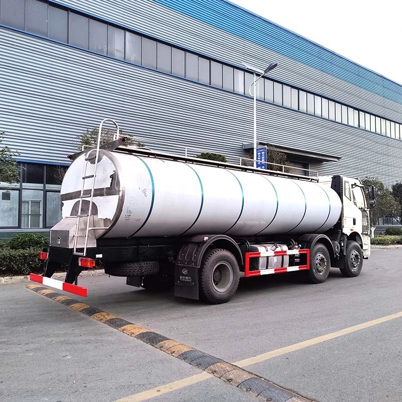FAW 3 axles 6*4 19.5m3 edible water milk tank truck Oblique Back Plot