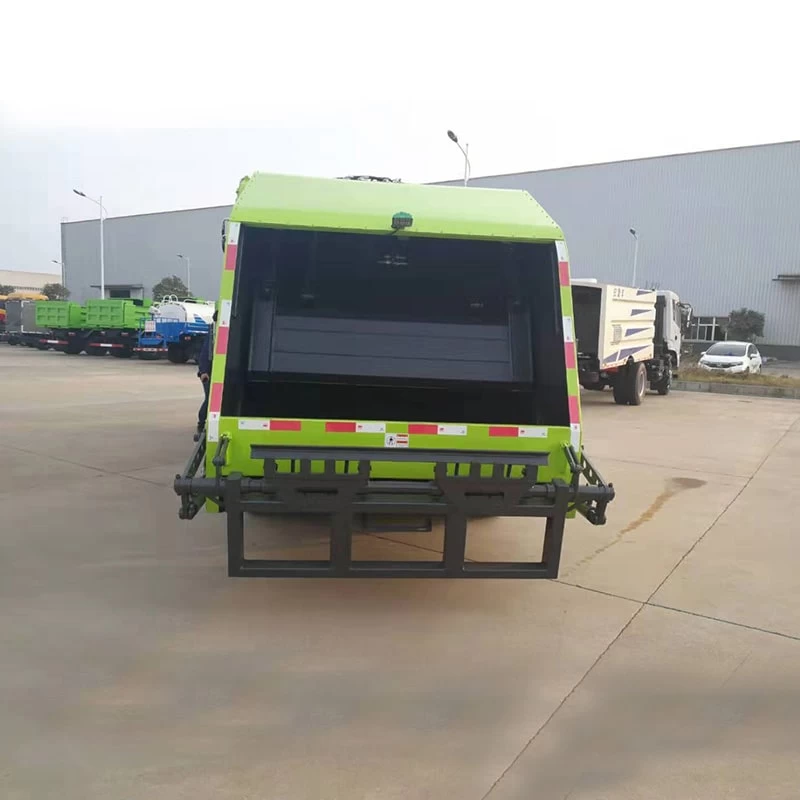 SHACMAN 7 cbm sanitation compressed garbage truck Back image