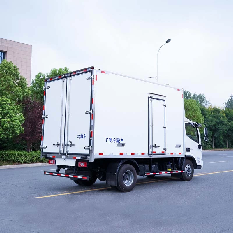 Foton cheap price 5ton refrigerated truck Oblique Back Plot