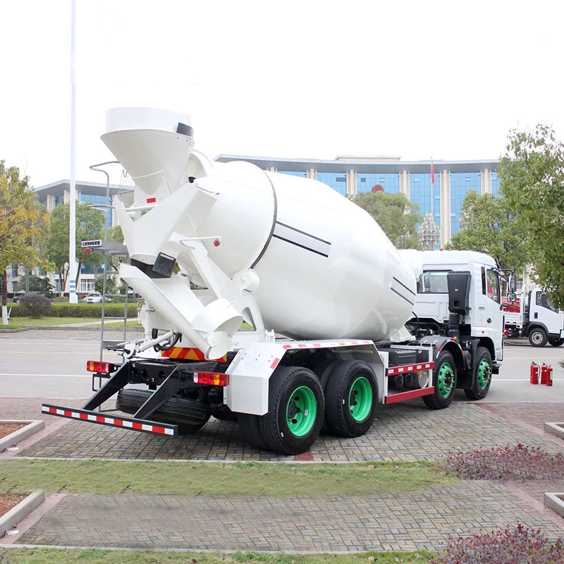Howo 8 cbm 8*4 concrete mixer truck Oblique Back Plot