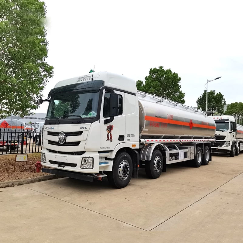 Foton 8x4 35000L Fuel Tank Truck Refuel Tank Truck Oblique Front View
