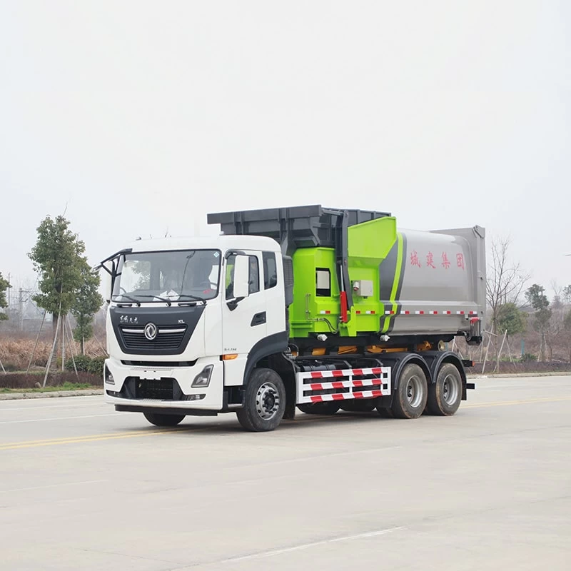 18cbm hook arm mobile compressed garbage station Oblique Front View
