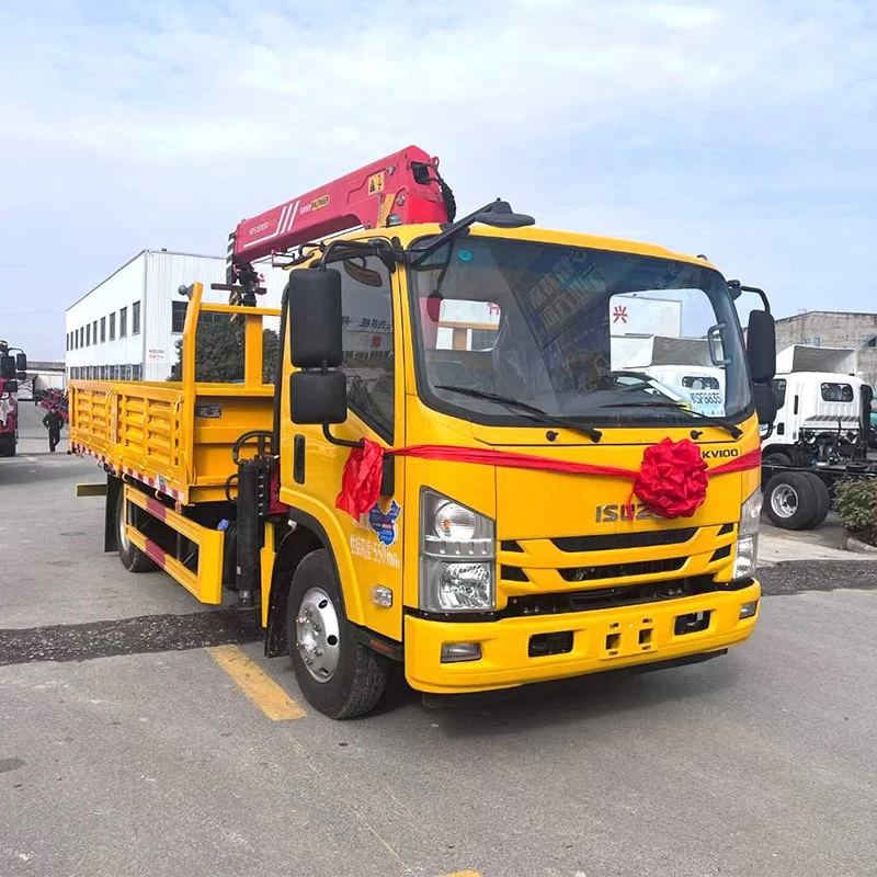 Japan Brand Isuzu 3 Ton 5 Ton 10 Ton Truck Mounted Crane
Oblique Front View