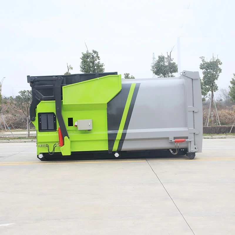 6cbm cummins engine hook arm mobile compressed garbage station Oblique Front View
