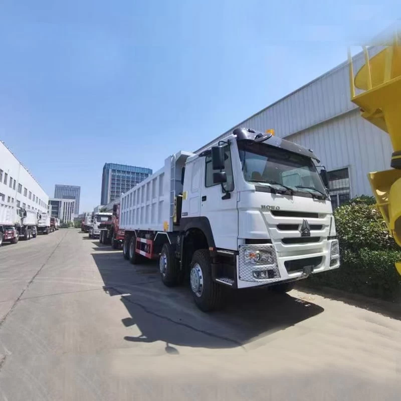 China factory new or used 8*4 12 wheel howo dump truck Oblique Front View
