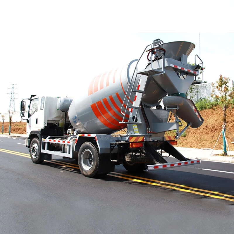 SHACMAN low price 8*4 8m3 concrete mixer truck Oblique Back Plot