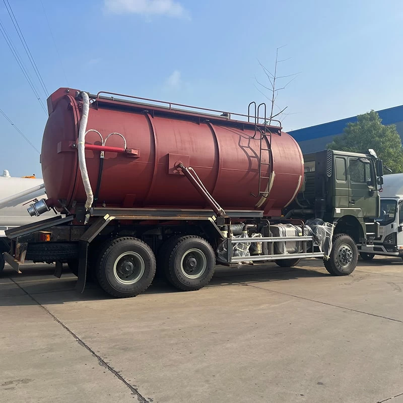 New or Used Shacman 6x4 18CBM Sewage Suction Truck Heavy Oblique Back Plot
