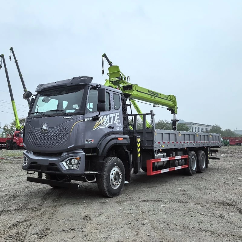 Howo 6x4 14 Ton Truck-mounted telescopic cranes for Price
Oblique Front View