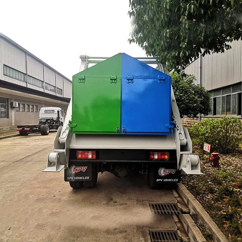 Howo 4 cubic meter swing arm garbage truck for sale Back Image
