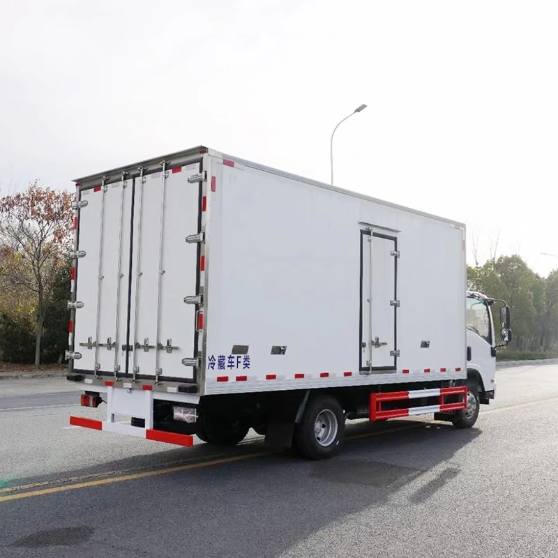 JAC 18m3 small mini meet vegetable refrigerated trucks Oblique Back Plot