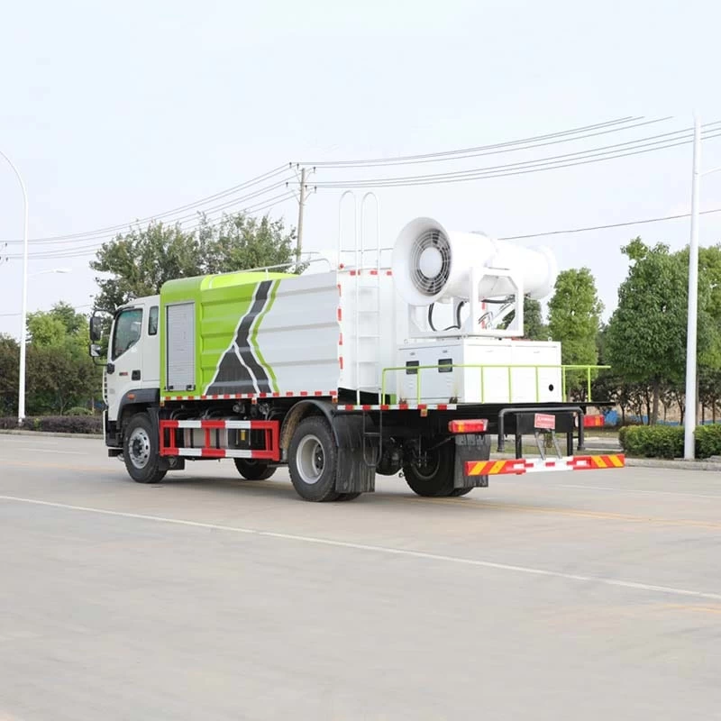 Foton 4x2 10000L water spraying sprinkler truck Oblique Back Plot