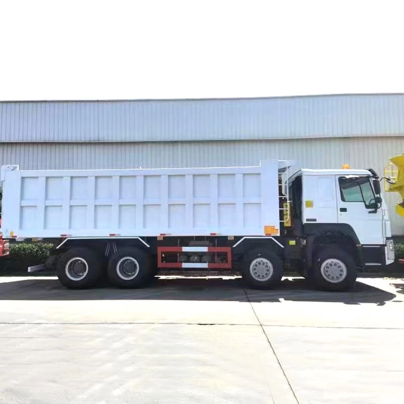 China factory new or used 8*4 12 wheel howo dump truck Front Side View
