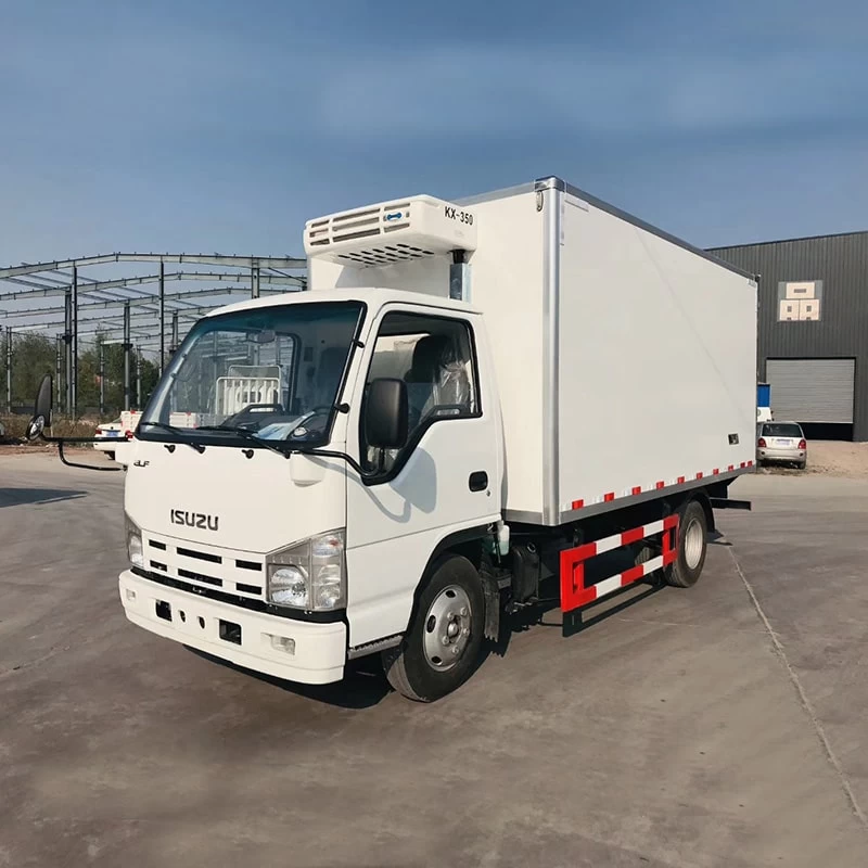ISUZU freezer cold refrigerated truck for truck Oblique Front View