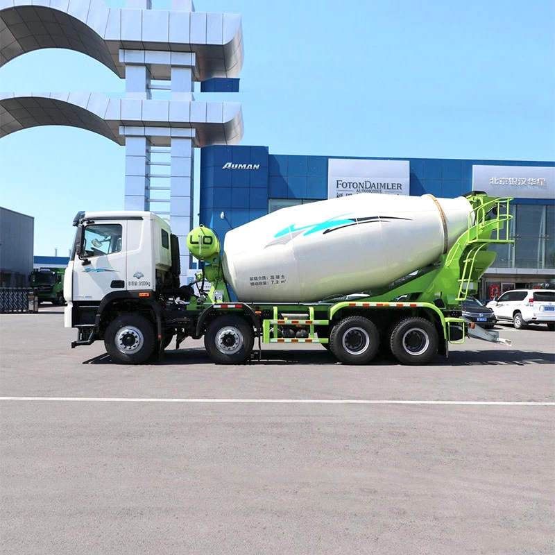 FOTON 8*4 10 cbm concrete mixer truck with pump Front Side View
