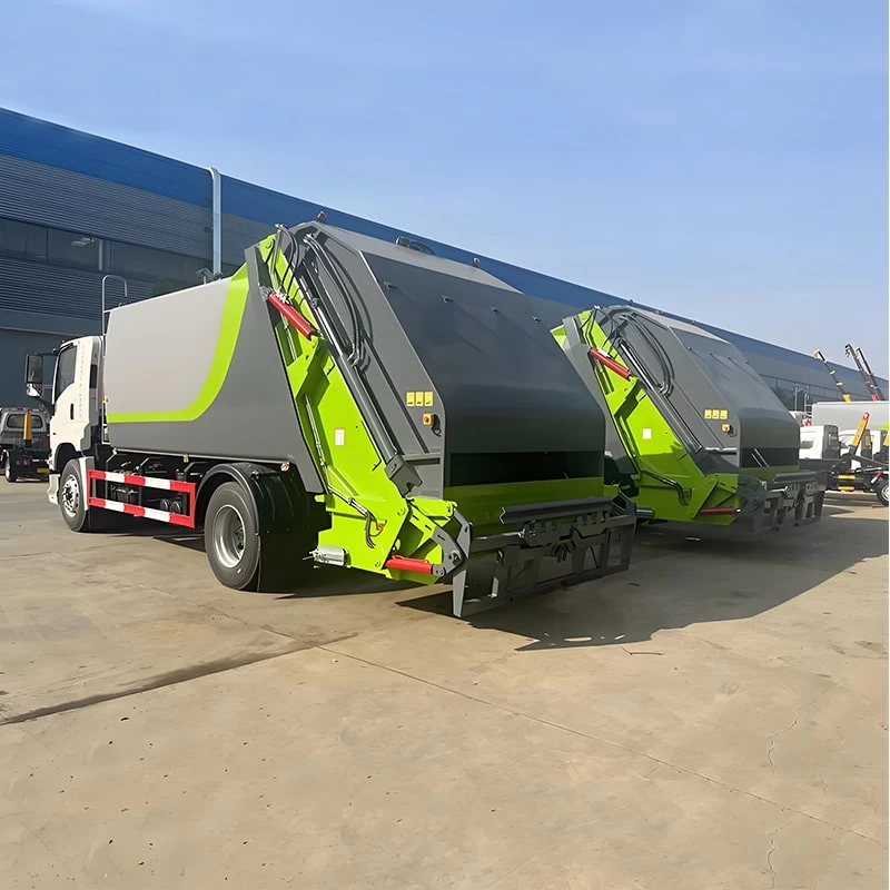 Howo 16CBM 17CBM 18CBM efuse Waste Trash Collection Truck Oblique Back Plot

