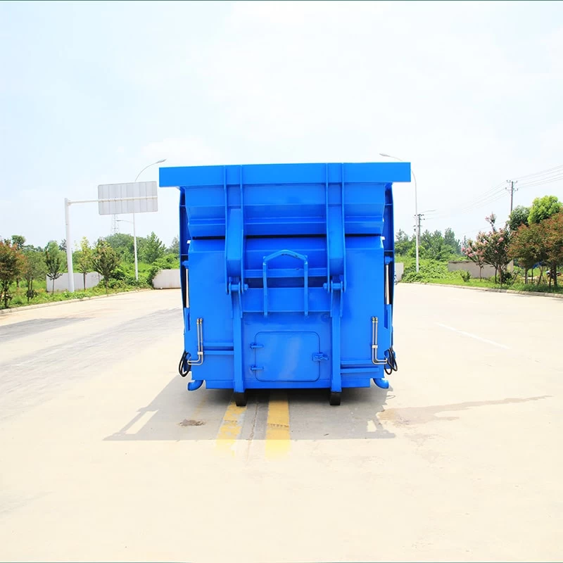 Dongfeng hook arm 12cbm compressed garbage station Back Image 