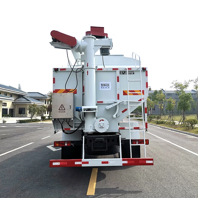 FAW high quality 10 ton self-unloading Bulk Feed Truck Back Image