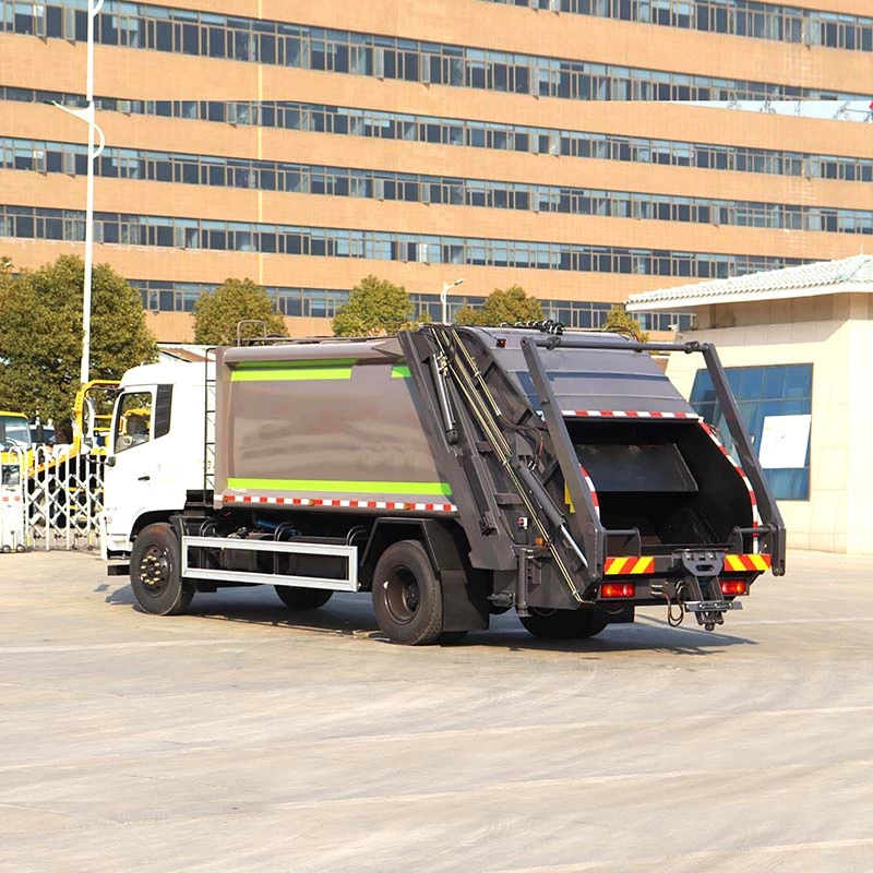 DongFeng 14m3 4x2 Garbage Compactor Truck Oblique Back Plot