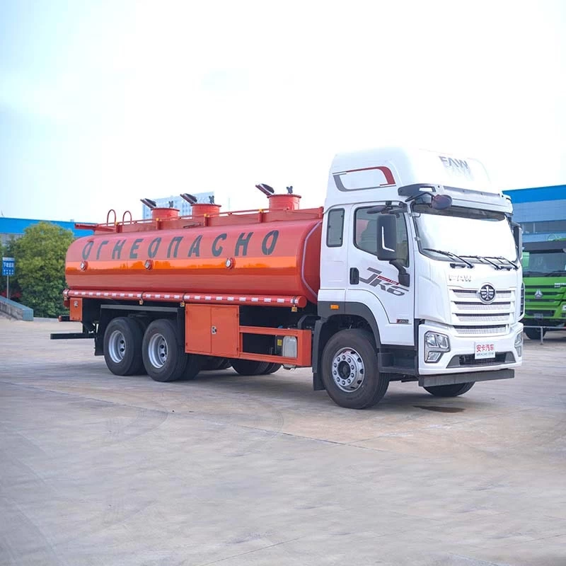 Faw 25000L aluminum alloy fuel tanker truck Oblique Front View