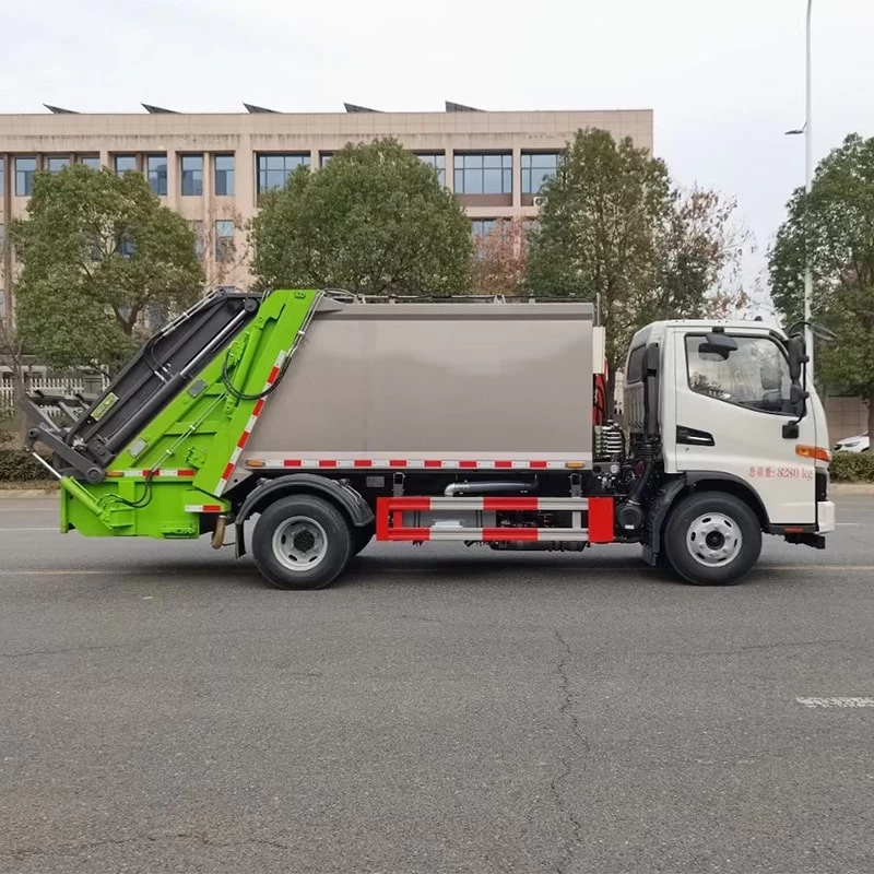 JAC 8 CBM 4 x2 Small Rubbish Conpressing Truck for Sale Front Side View
