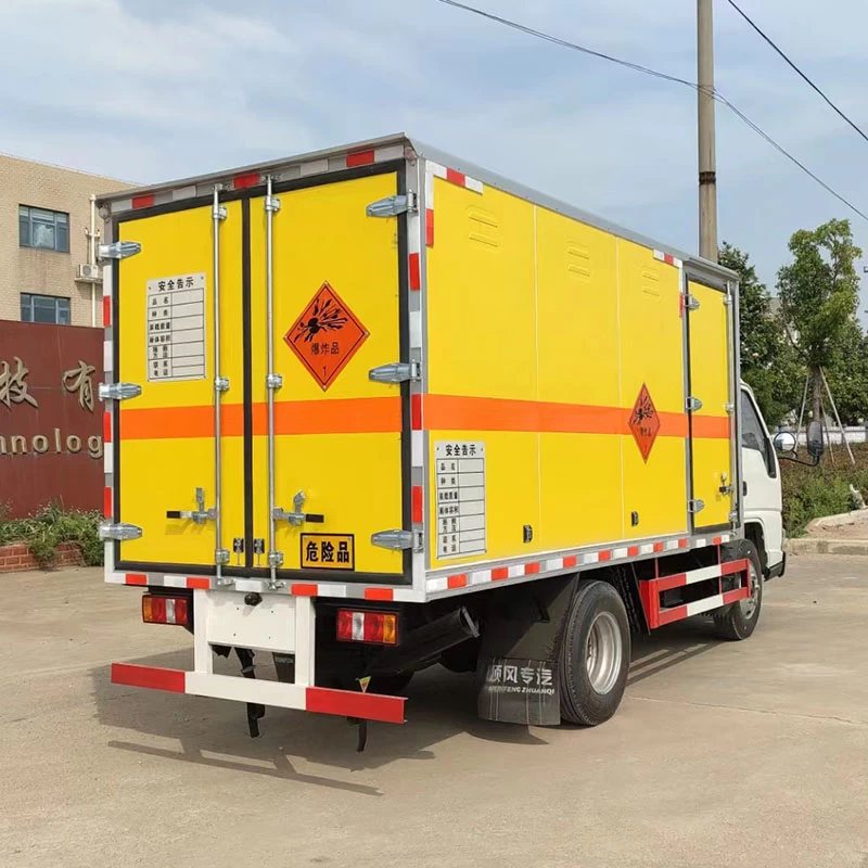 JMC 4*2 dangerous goods explosive transporting truck Oblique Back Plot