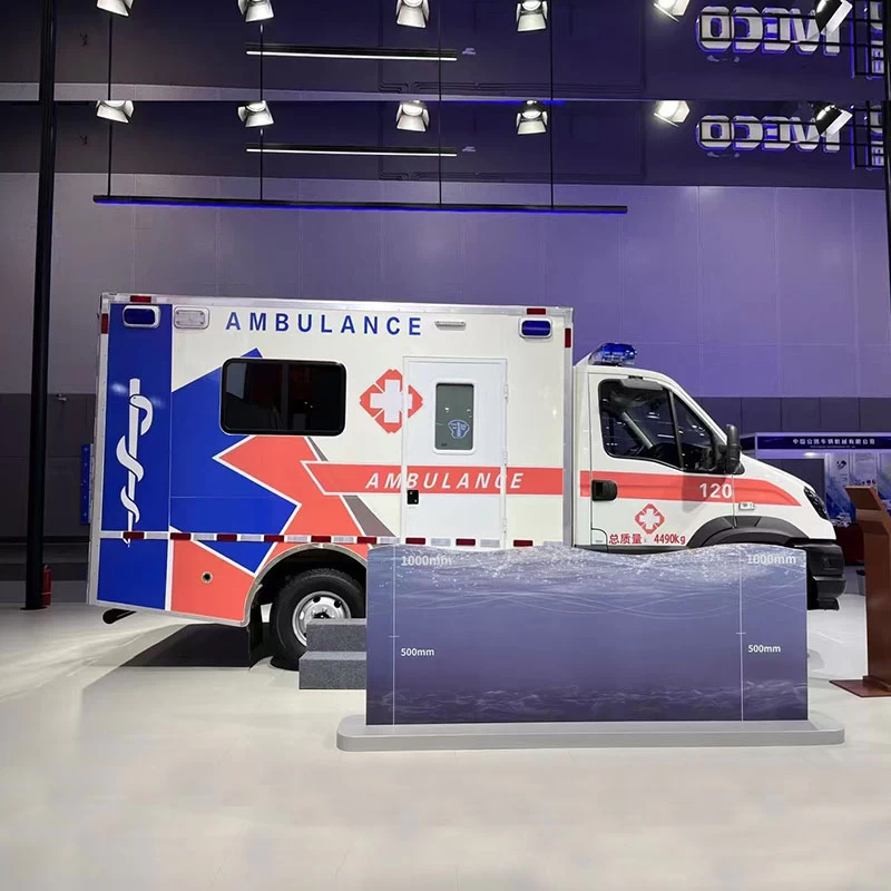 Iveco 4x4 All Wheels Drive Emergency Ambulance Vehicle Front Side View
