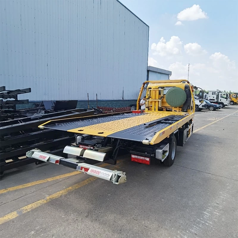 Faw 5 6 tons wrecker tow truck Oblique Back Plot