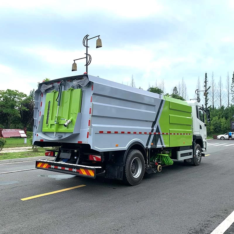 BYD pure electric road sweeper truck with high-pressure Oblique back plot