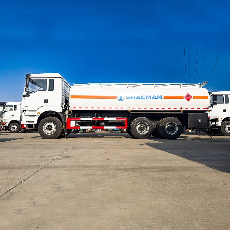 SHACMAN 6*4 refuelling oil fuel transportation truck Front Side View
