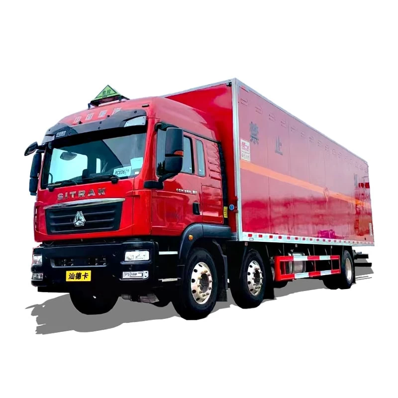 SINOTRUK 6*2 hazardous chemical van truck for sale Thumbnail
