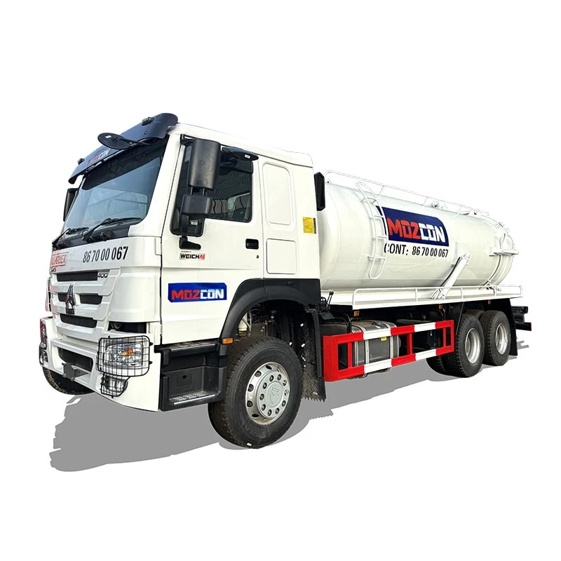 HOWO 20 cubic jetting vaccum sewage suction tanker trucks Thumbnail
