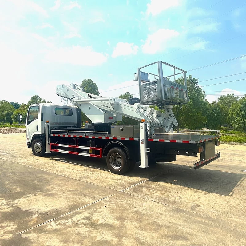 ISUZU new or used 30 meters high altitude operation truck Oblique Back Plot
