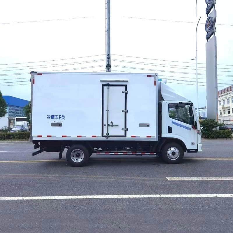 5 ton mini refrigerated truck Frozen Food Van Truck Front Side View