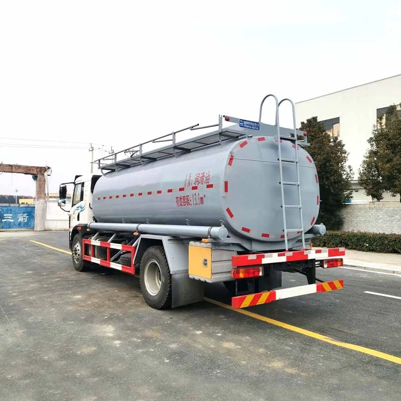 FAW 10 ton water purifying agent lubricating transporte truck Oblique Back Plot